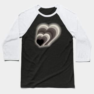 Hearts, hearts, hearts...in black & white Baseball T-Shirt